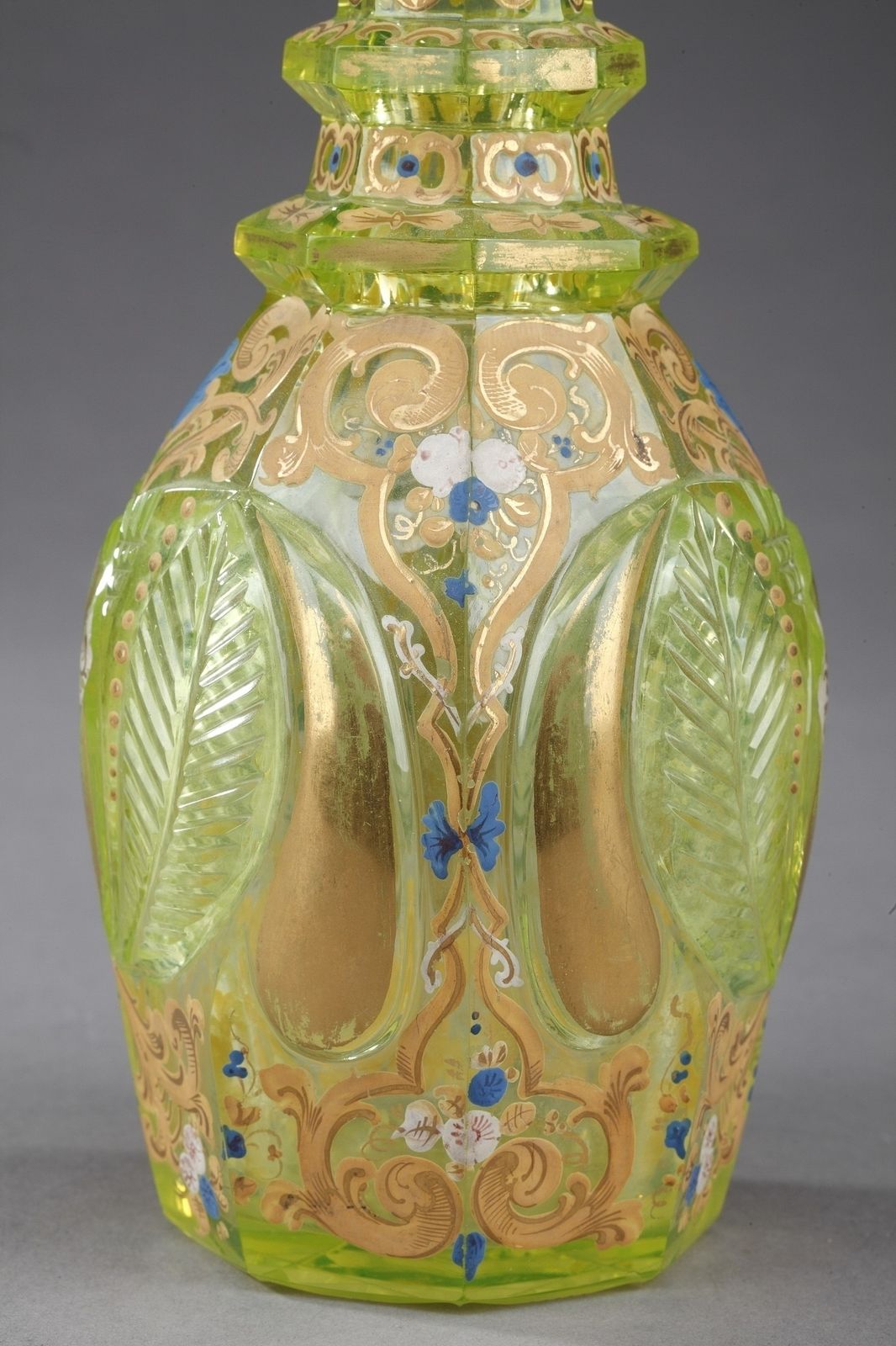 photo for sale Ouraline Glass Decanter, Bohemia, 19th Century