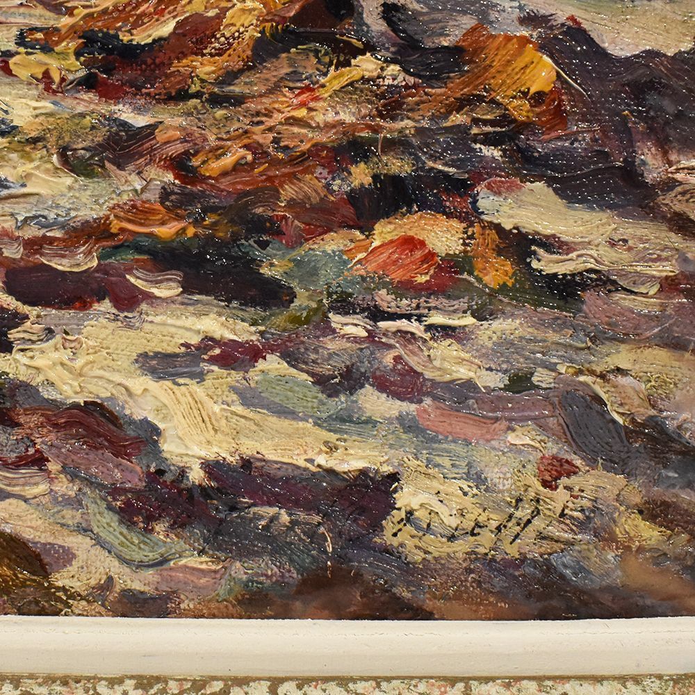Little Seascape Painting, Nature Painting, Oil On Canvas, Early 20 Th Century. (Qm288) photo 850.0