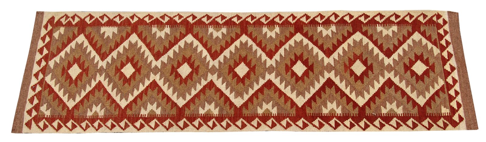 Hand Made Vintage Afghan Kilim Runner Rug Long Oriental Wool Kilim 60x214cm photo Textiles