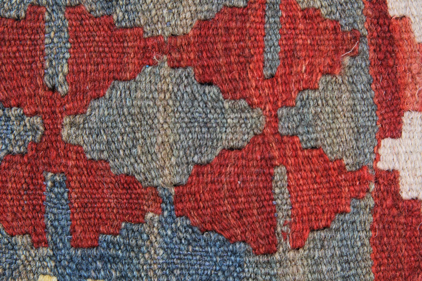 Handwoven Geometric Afghan Kilim Rug, Oriental Flatwoven Wool Rug 102x151cm photo Textiles
