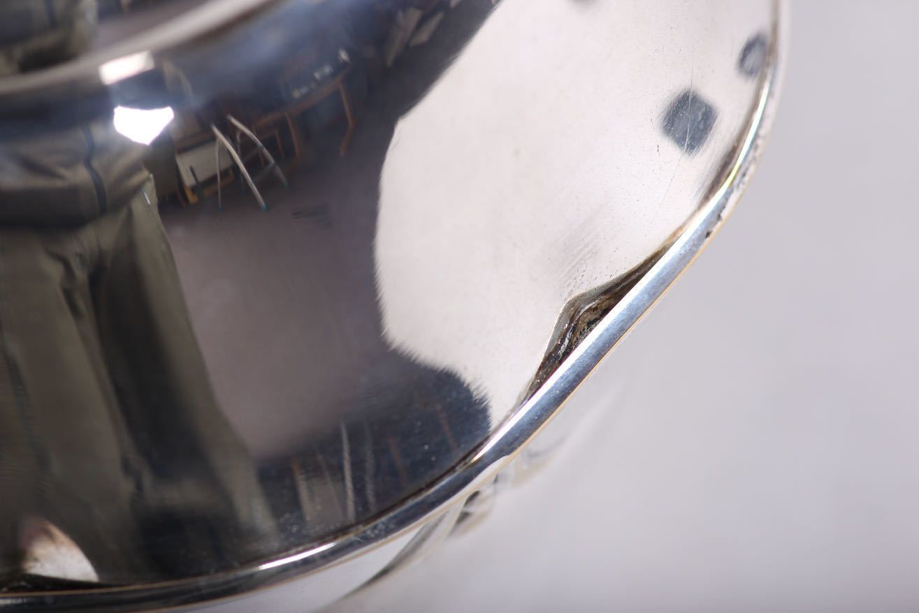 Danish Silver Vase / Stained Silver And Glass. Danish Skønvirke. 1920s. photo vinterior