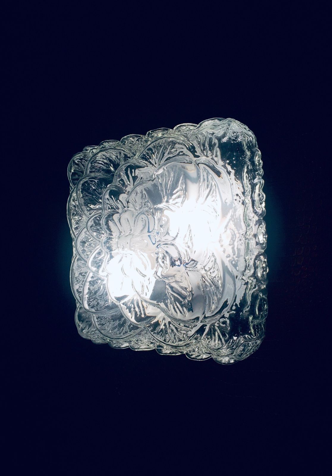 photo furniture Midcentury Modern Design Flower Leaf Glass Sconce Wall Lamp By Rzb Leuchten 1960s