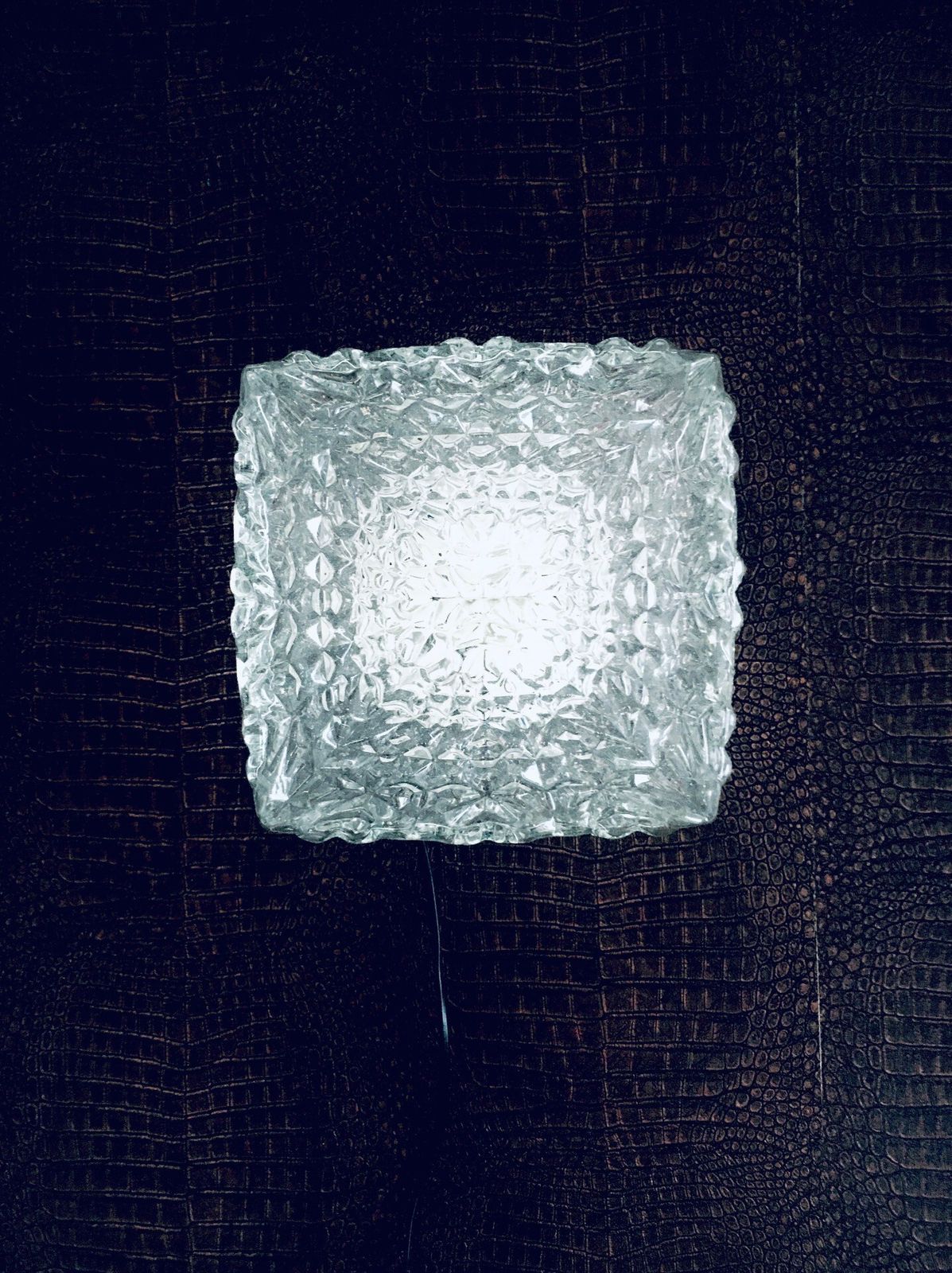 Verlichting Grote Facetglazen Wandlamp Uit De Jaren 1960 photo