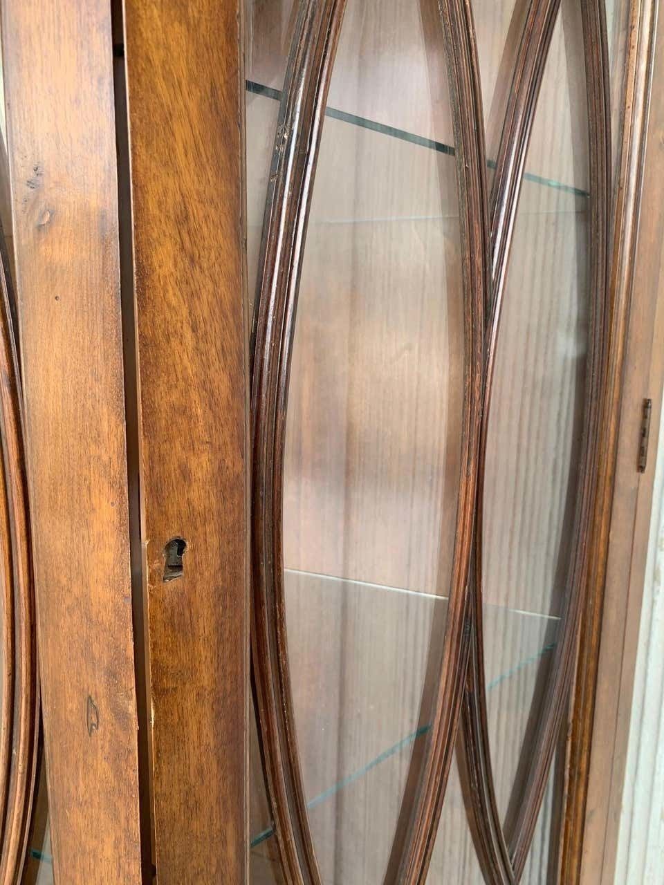 photo for sale Vitrine Art Nouveau française en bois fruitier, quatre tiroirs