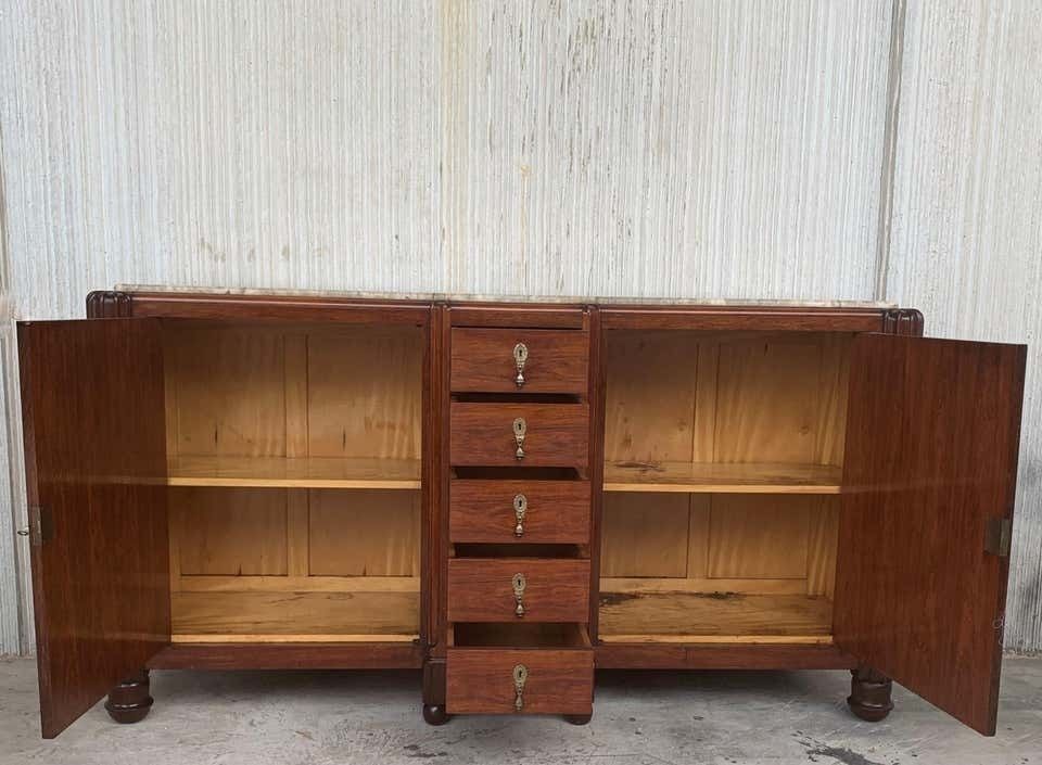 photo furniture Grand buffet Art déco français en acajou et ébène de Macassar, XXe siècle