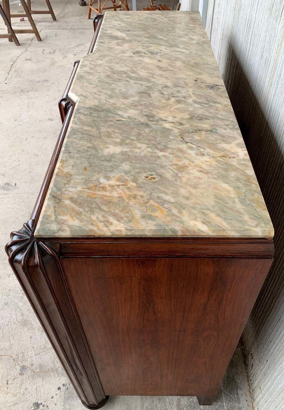 Mobilier Grand buffet Art déco français en acajou et ébène de Macassar, XXe siècle photo