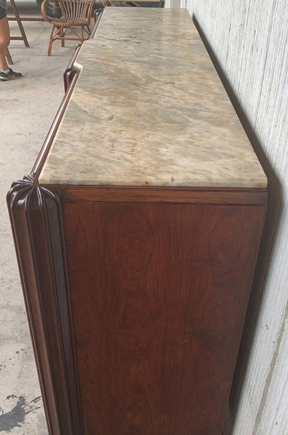 5895.0 Grand buffet Art déco français en acajou et ébène de Macassar, XXe siècle photo