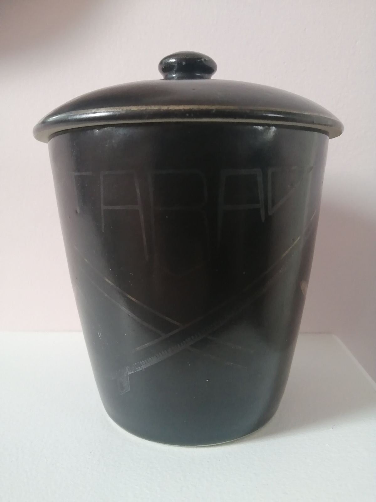 Jean Luce French Modernist Porcelain Lidded Pot Art Deco Style Uam C1930 Signed