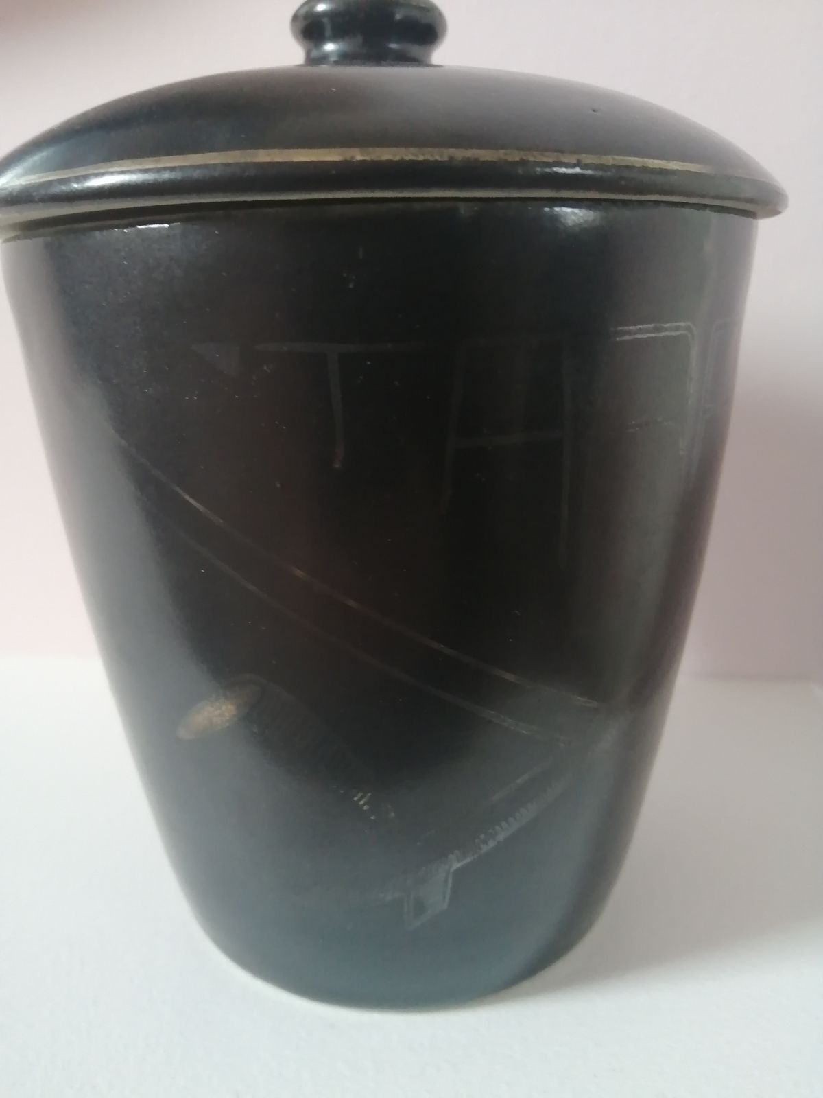 Jean Luce French Modernist Porcelain Lidded Pot Art Deco Style Uam C1930 Signed photo vinterior