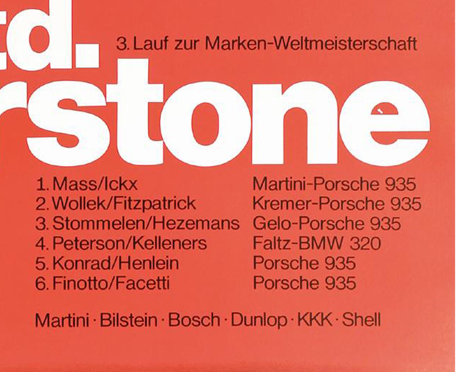 photo furniture Original Vintage Porsche Silverstone Poster   Martini Porsche 935 Race Car   1977 Silverstone 6 Hours Race World Championships