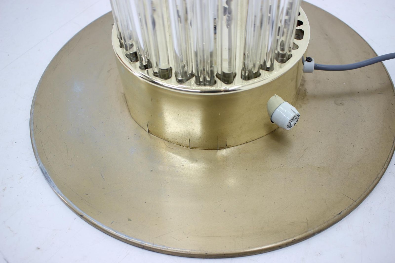 Rare Design Brass And Art Glass Modern Floor Lamp Kamenický šenov/Preciosa, 1960 photo 2088.0