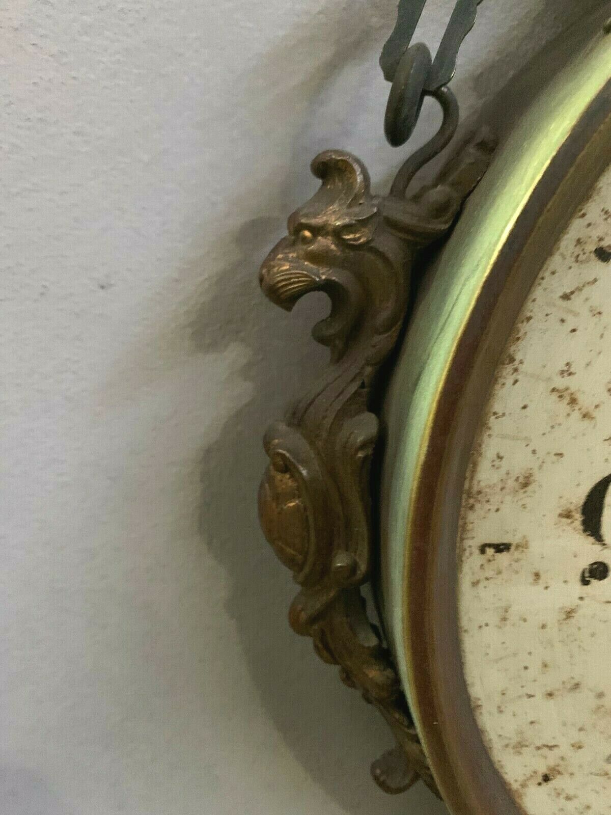 20th Century Bronze And Brass Wall Clock photo vinterior
