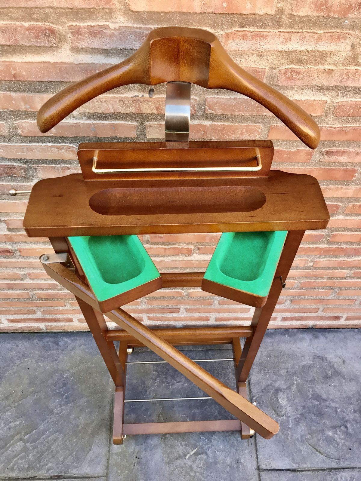 Mid Century Modern Italian Wood Valet Stand Dressboy, 1960s photo for sale