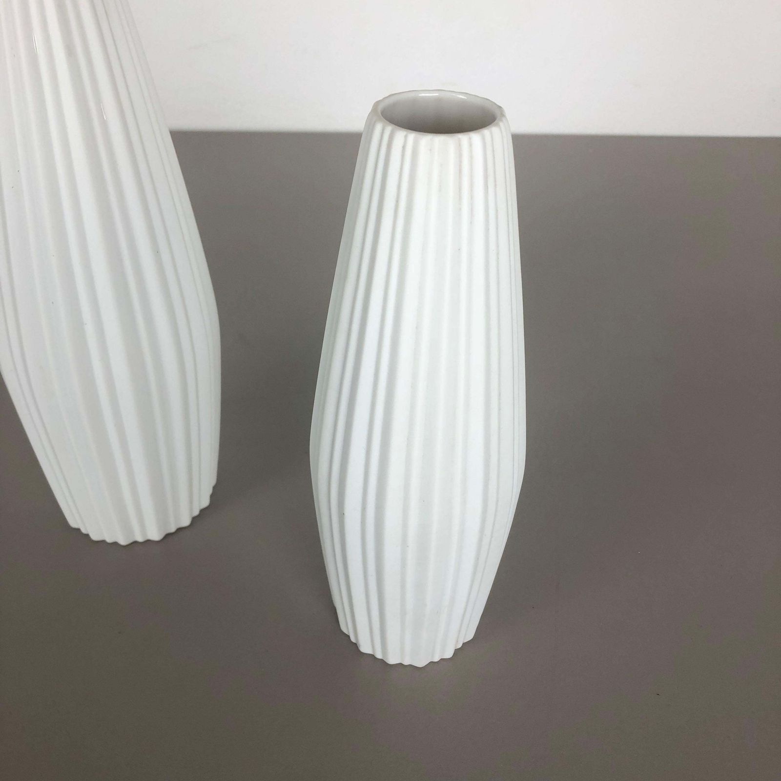 photo furniture Set Of 2 Porcelain Op Art "Lines" Vase By Heinrich Selb, Germany, 1970s