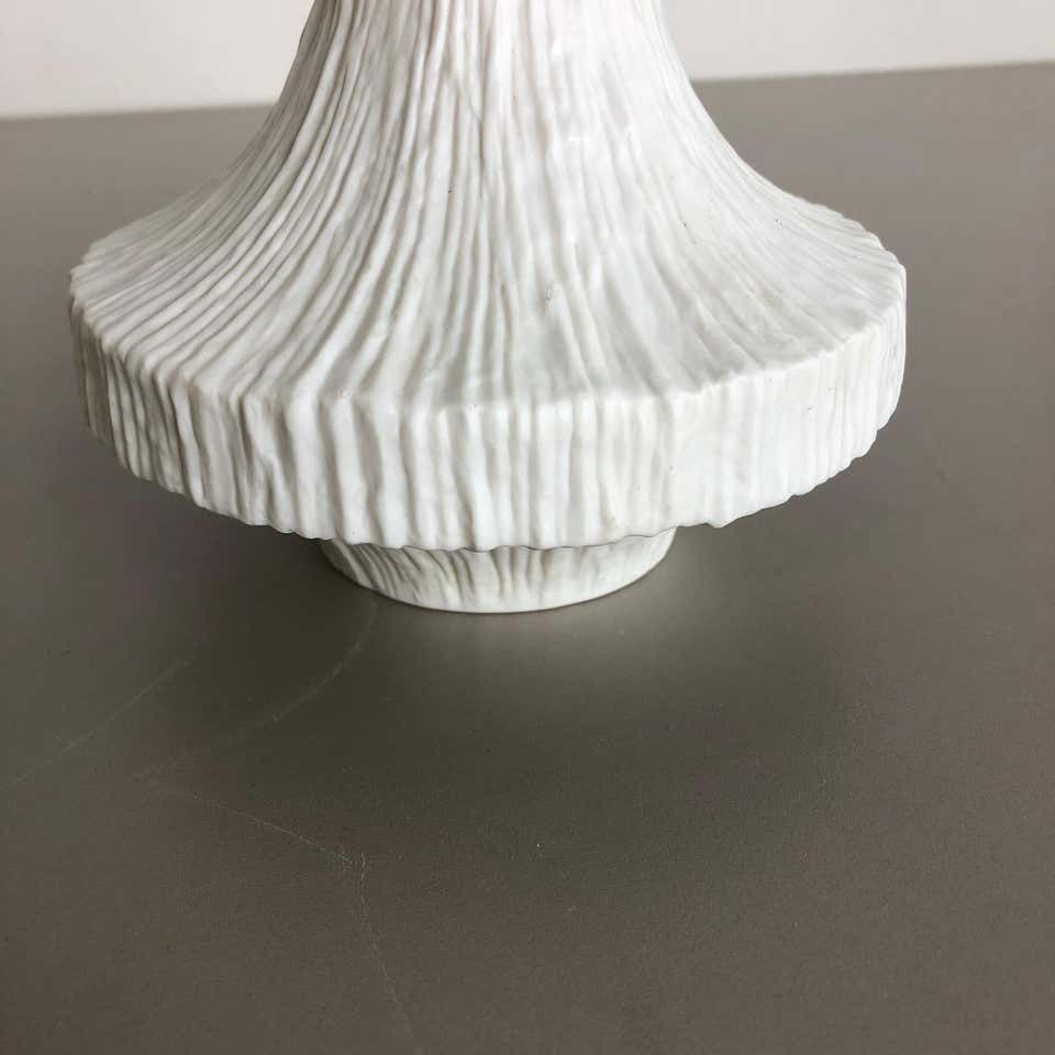 photo for sale Set Of 2 Porcelain Op Art "Stone" Vase By Heinrich Selb, Germany, 1970s