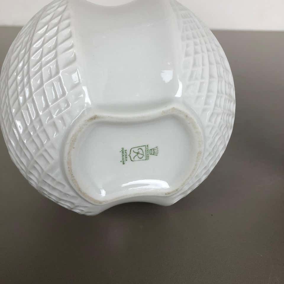 photo for sale Set Of 2 Porcelain Op Art "Jojo" Vase By Wunsiedel Bavaria, Germany, 1970s