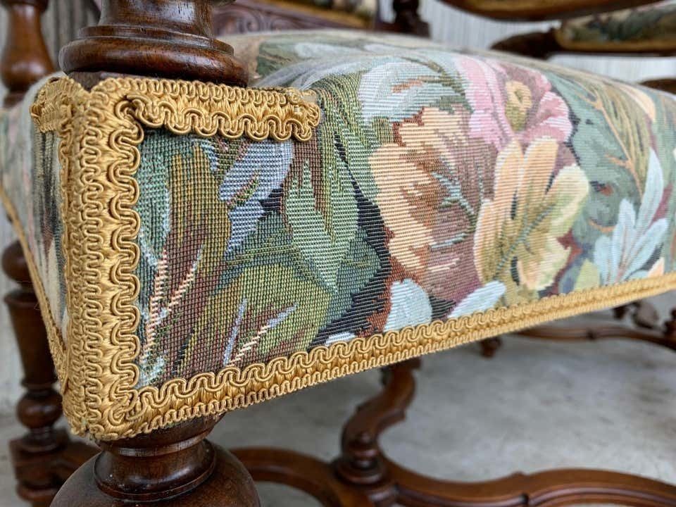 3367.0 Louis Xvi Style French Pair Of Carved Walnut Armchairs, 1900s photo