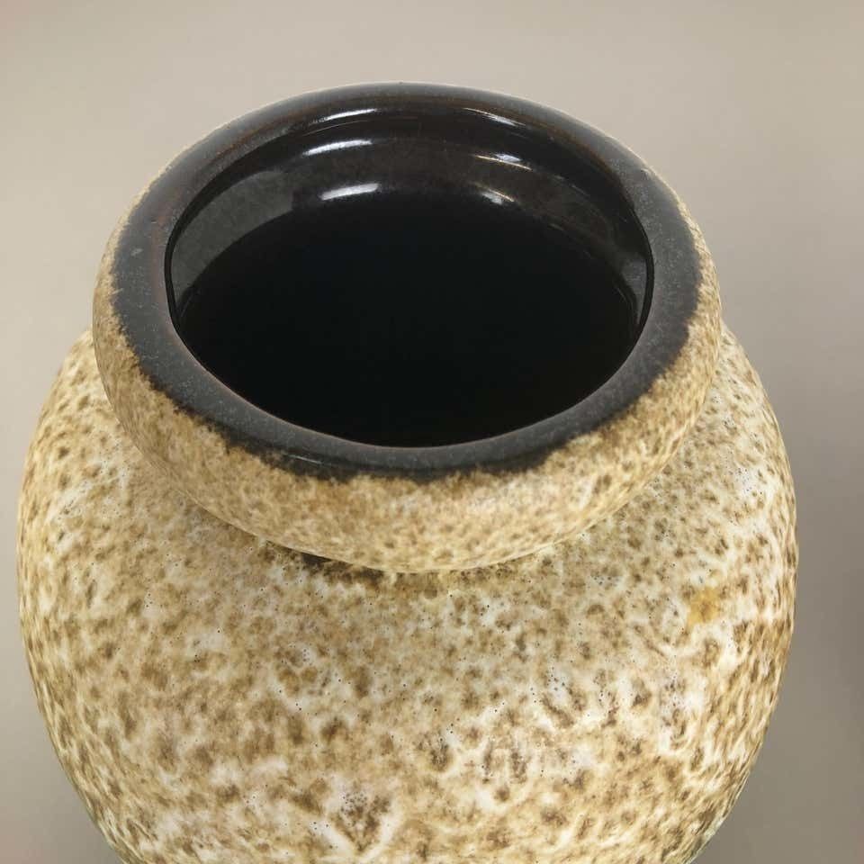 Set Of Two Pottery Fat Lava Vases "Multi Color" By Scheurich, Germany, 1970s photo 444.0