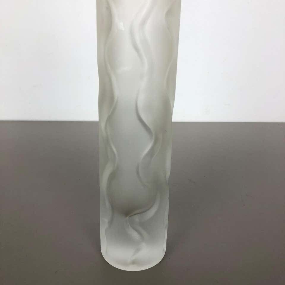 Large 1970s Hand Blown "Brutalist" Glass Vase By Peill And Putzler, Germany photo buy