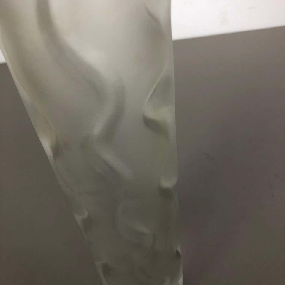 Home Decor Large 1970s Hand Blown "Brutalist" Glass Vase By Peill And Putzler, Germany photo