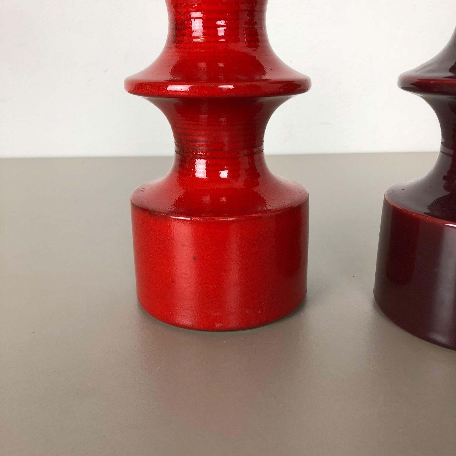 Set Of Two Pottery Candleholder By Cari Zalloni For Steuler, Germany, 1970s photo Home Decor