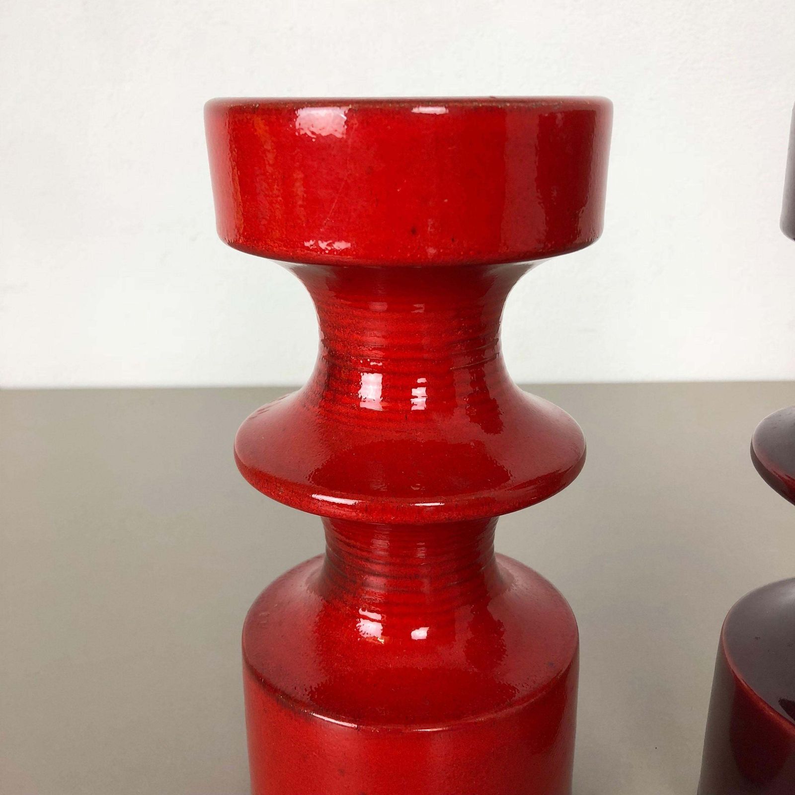 Set Of Two Pottery Candleholder By Cari Zalloni For Steuler, Germany, 1970s photo 499.0