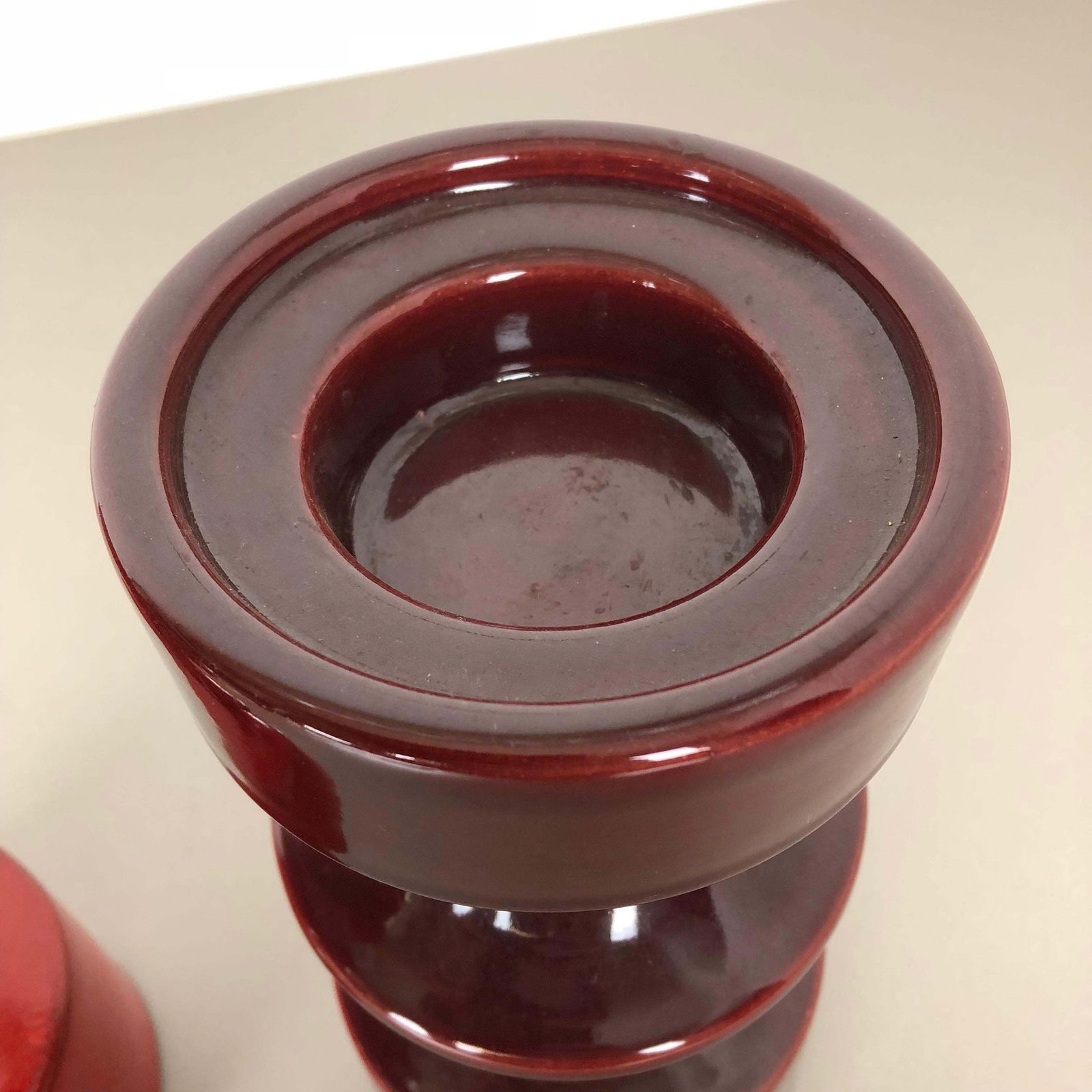 photo vinterior Set Of Two Pottery Candleholder By Cari Zalloni For Steuler, Germany, 1970s