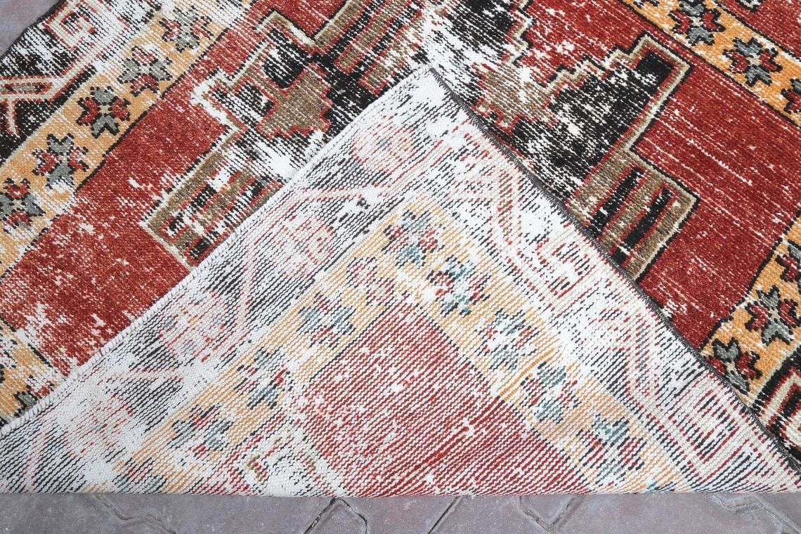 photo furniture Vintage Runner, 3'5x12'4 Feet, Anatolian Runner Rug, Hand Knotted Runner , Runner Rug,Vintage Rug, Oushak Rug,Decorative Rug,Rug Runner