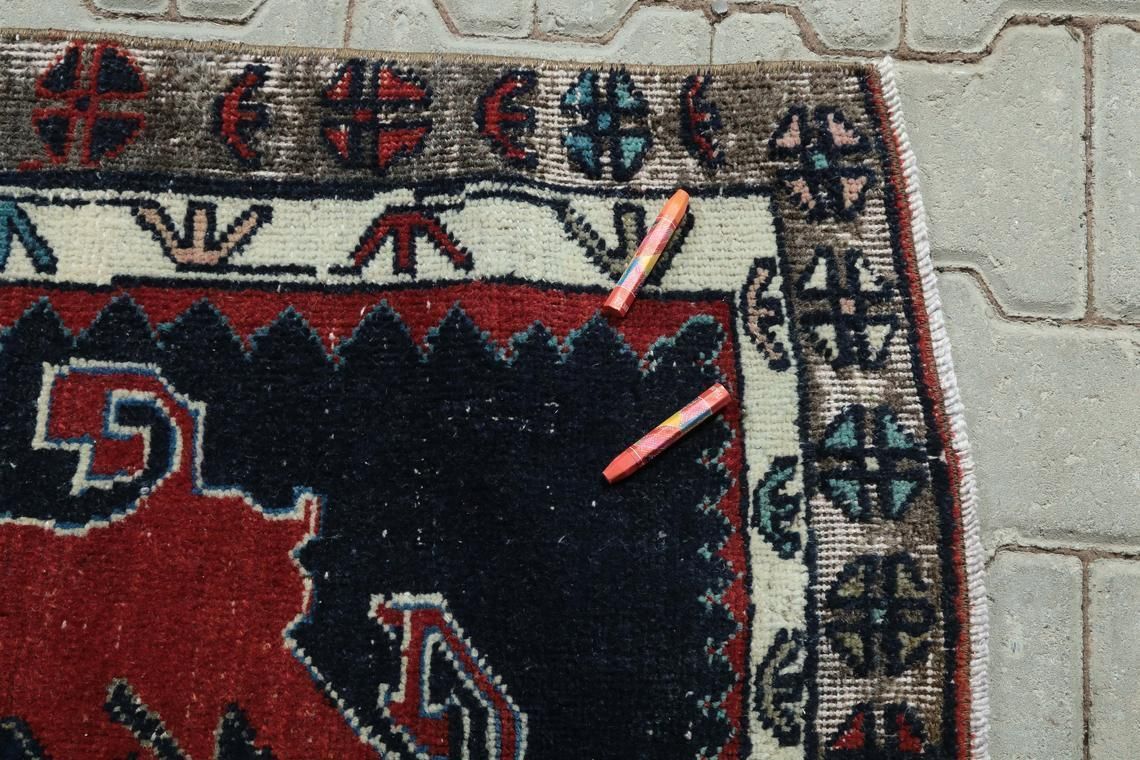 4 X 12 Ft, Wide Runner, Turkish Runner Rug, Anatolian Runner, Handmade Runner Rug, Vintage Runner Rug, Oushak Runner Rug, Hallway Rug photo vintage