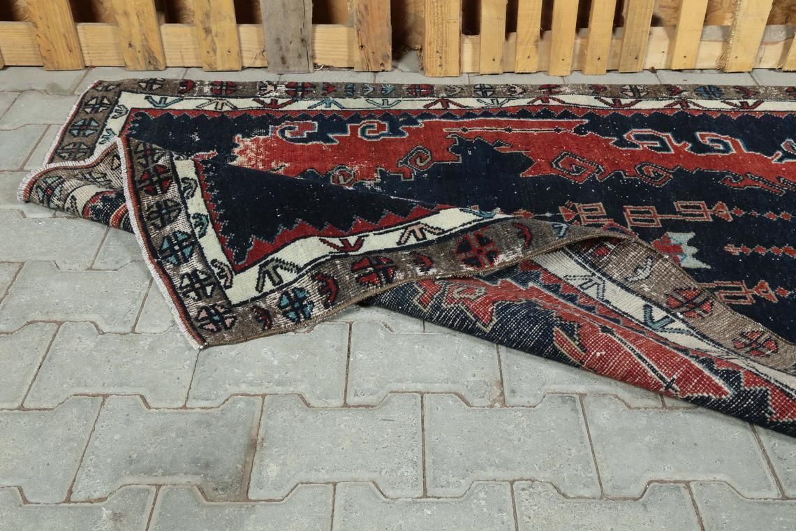 photo for sale 4 X 12 Ft, Wide Runner, Turkish Runner Rug, Anatolian Runner, Handmade Runner Rug, Vintage Runner Rug, Oushak Runner Rug, Hallway Rug