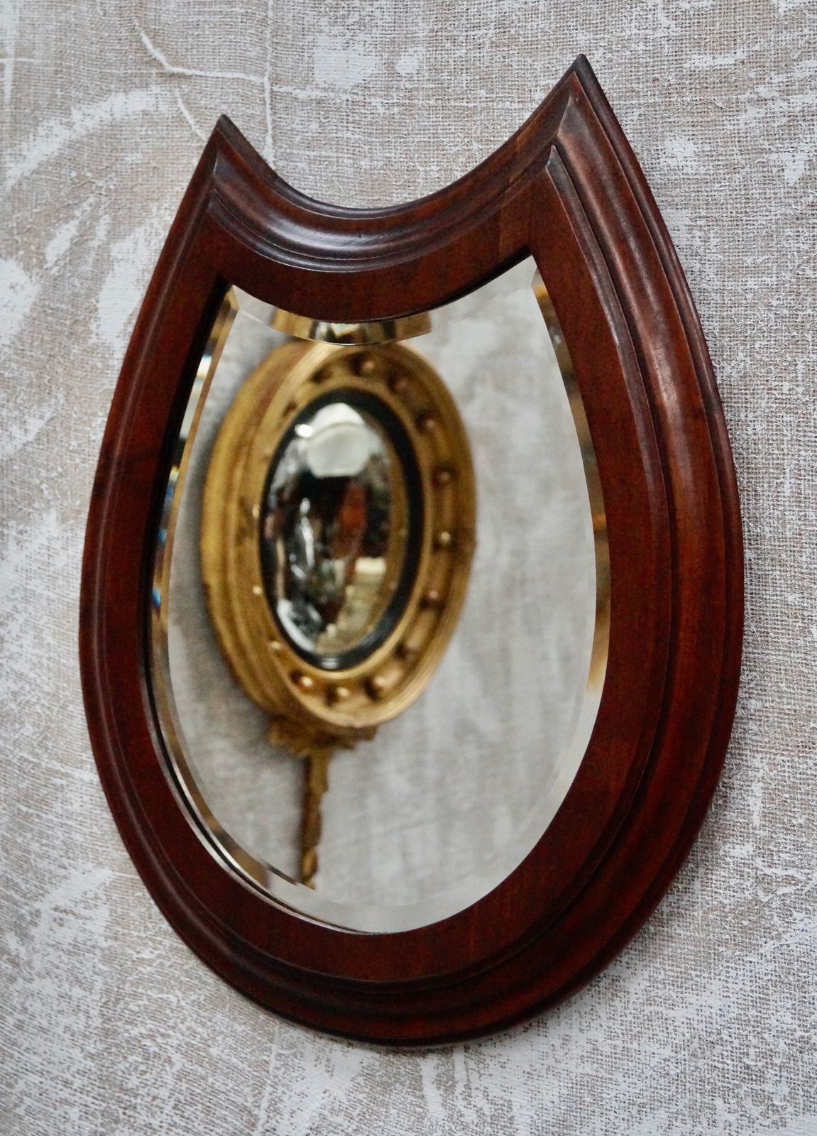 photo for sale Victorian Mahogany Horseshoe Mirror