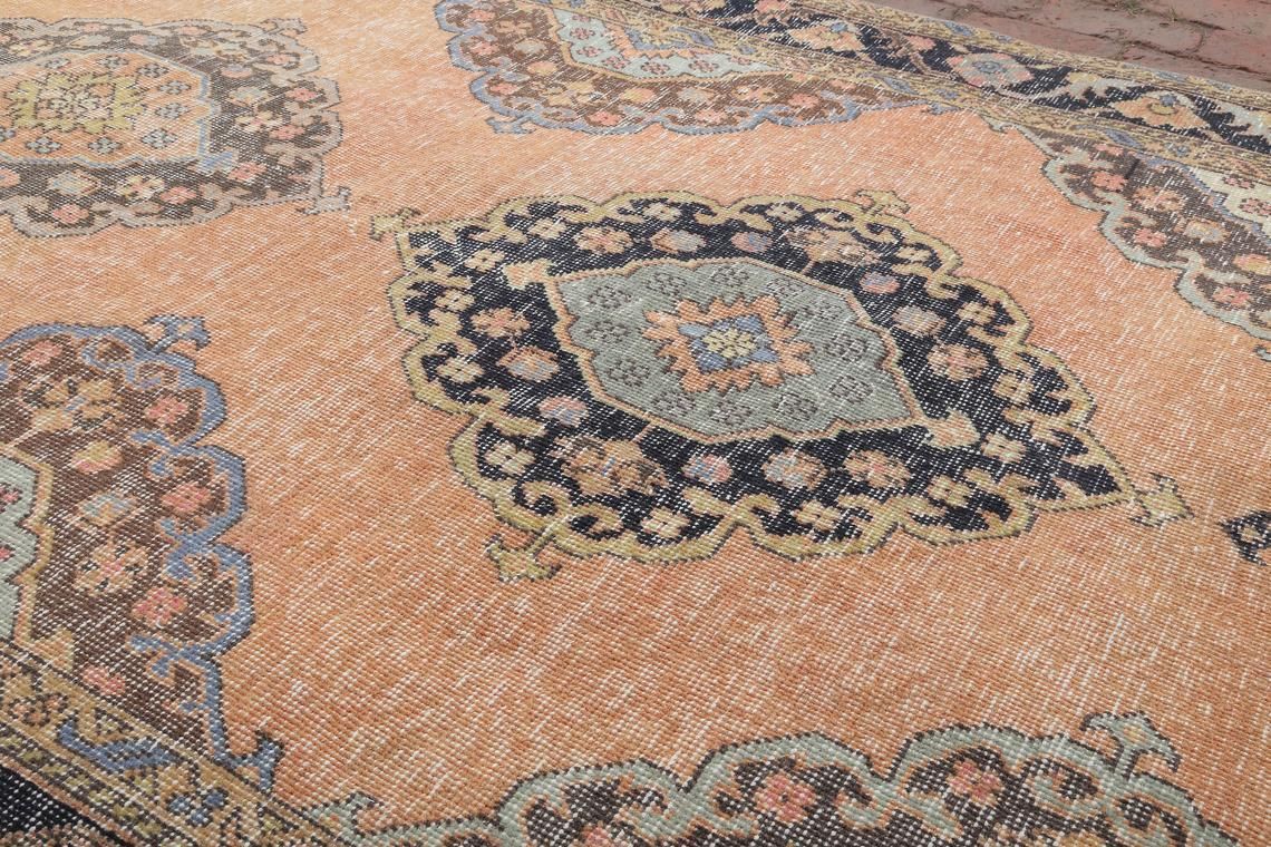 Anatolian Runner Rug, Wide Runner Rug, Runner Rug, Turkish Runner Rug, Hallway Rug, Antique Runner Rug, Oushak Runner Rug, 4.8 X 13.4 Ft photo vinterior