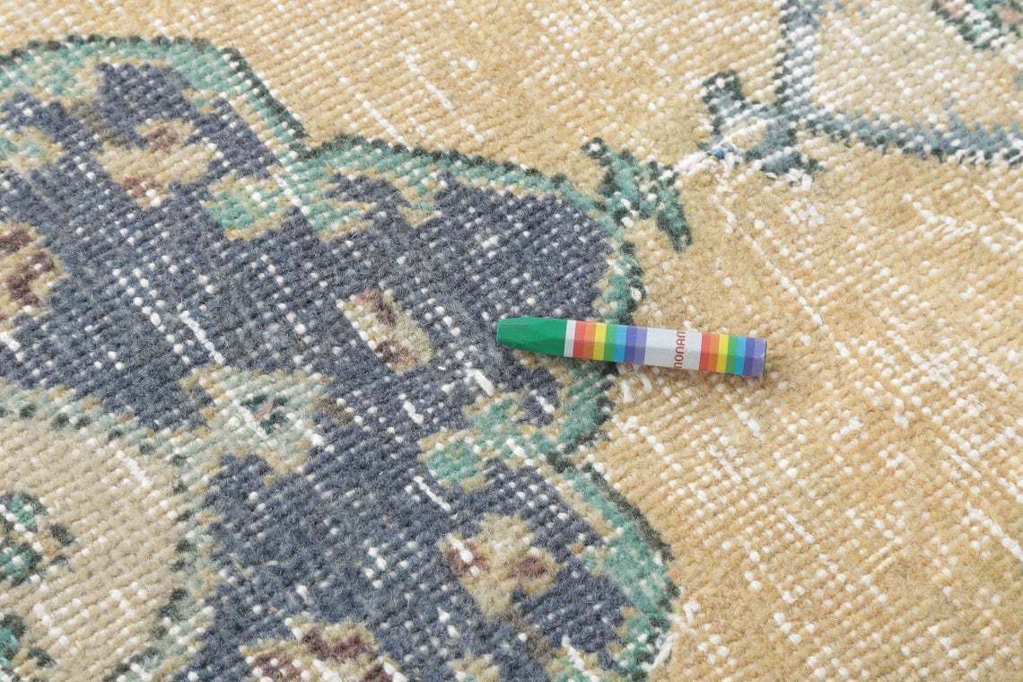 Oushak Runner Rug, Hallway Rug, Rare Runner Rug, Handmade Runner Rug, Vintage Runner Rug, Anatolian Runner Rug, Bohemian Rug, 4.2 X 11.8 Ft photo vintage