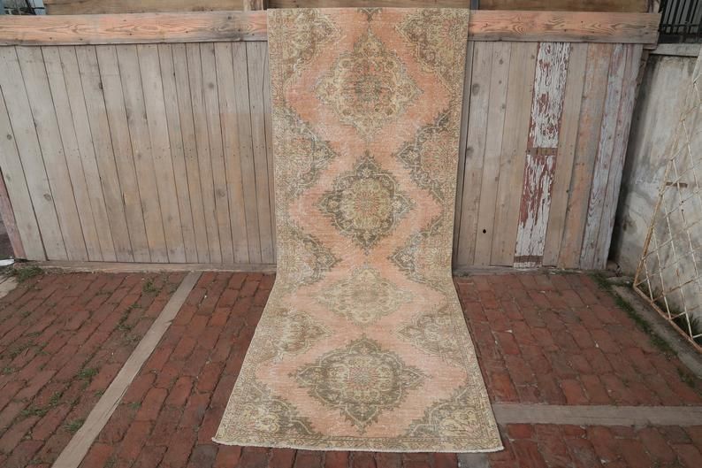 photo for sale Vintage Runner, Hallway Rug, Turkish Runner Rug, Antique Runner Rug, Handmade Rug, Oushak Runner, Bohemian Runner, Long Runner