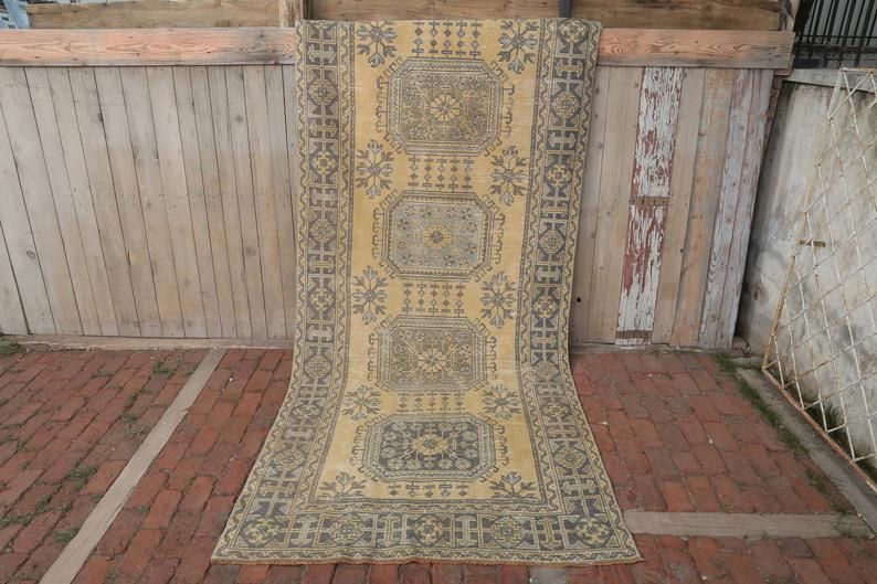 photo furniture Oushak Runner Rug, Turkish Runner Rug, Anatolian Runner Rug, Vintage Runner Rug, Antique Runner Rug, Hallway Rug, Runner Rug