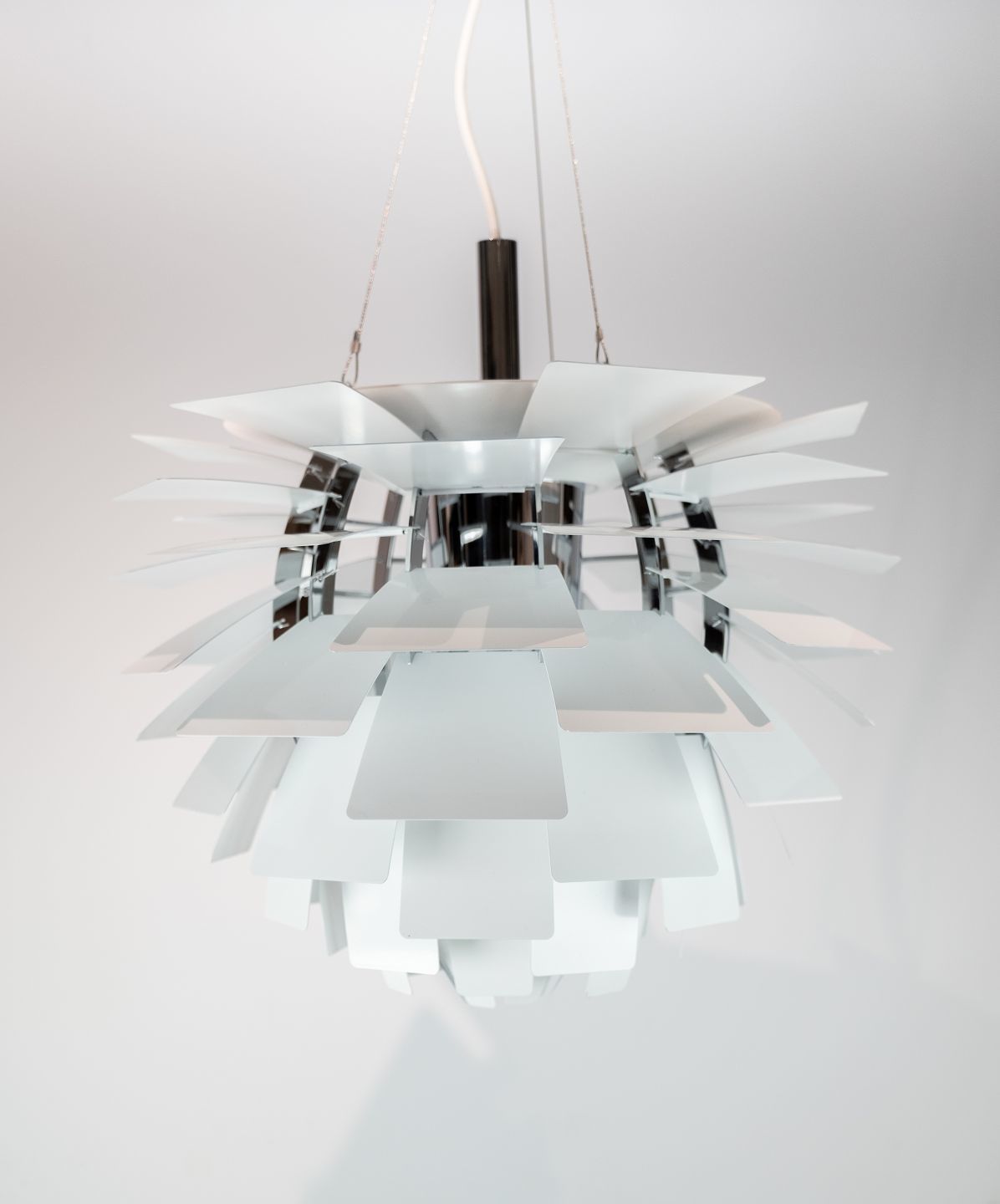 White Artichoke, ø48, Designed By Poul Henningsen In 1958 And Manufactured By Louis Poulsen.