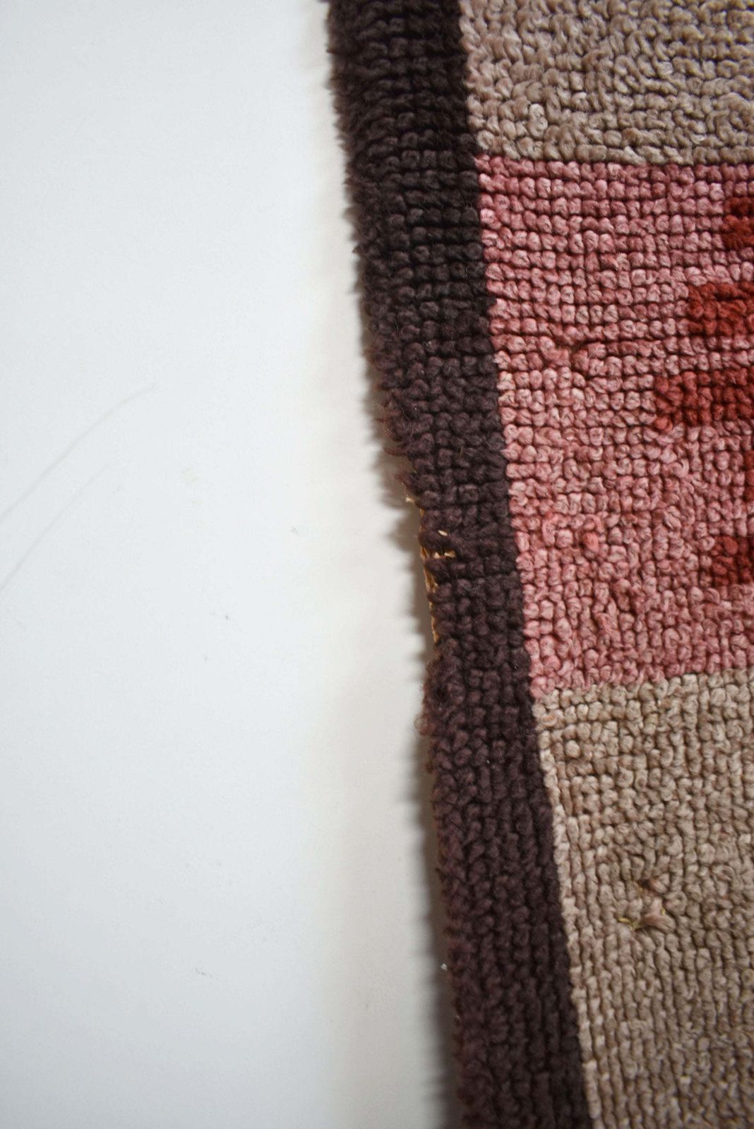French Art Deco Futurist Handwoven Wool Rug With Abstract Art, 1930's photo buy