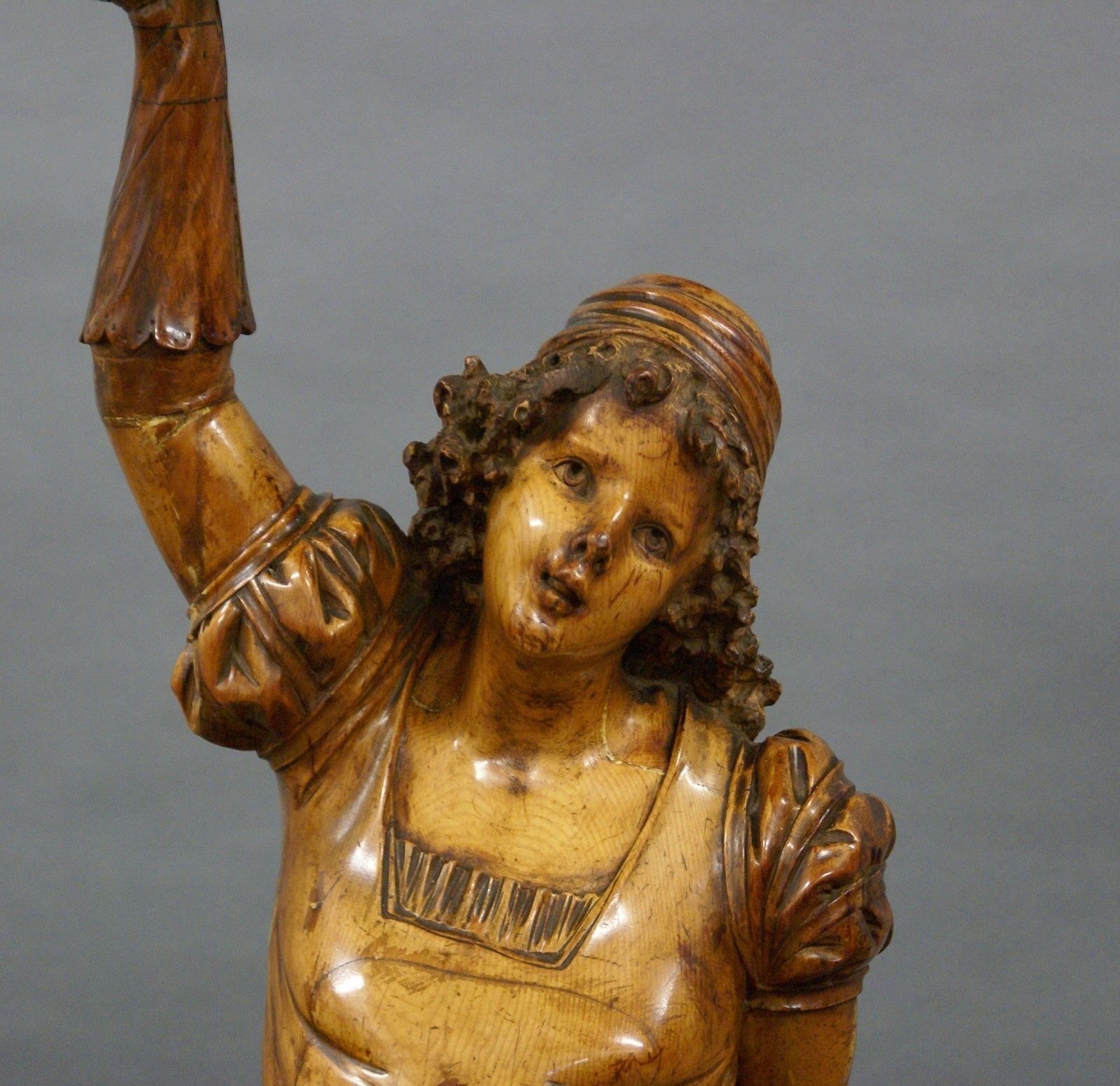 A Large Beautifully Carved Figure Of A Young Woman photo for sale