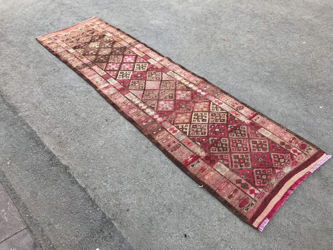 Runner Rug,Pastel Runner,Oushak Runner,Wool Rug,Home Decor,Anatolian Runner,Turkish Rug,Bohemian Rug,Area Rug,Carpet Rug,Turkish Runner Rug,