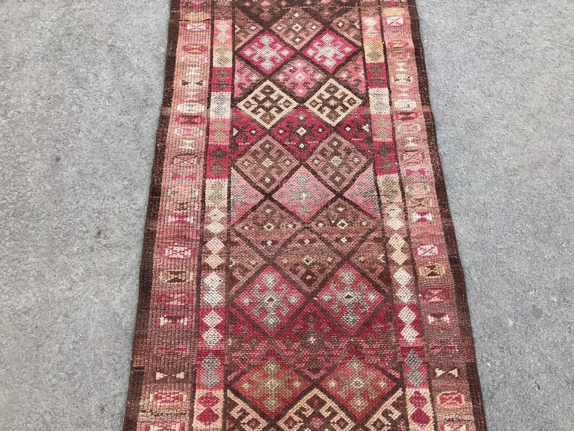 Runner Rug,Pastel Runner,Oushak Runner,Wool Rug,Home Decor,Anatolian Runner,Turkish Rug,Bohemian Rug,Area Rug,Carpet Rug,Turkish Runner Rug, photo furniture