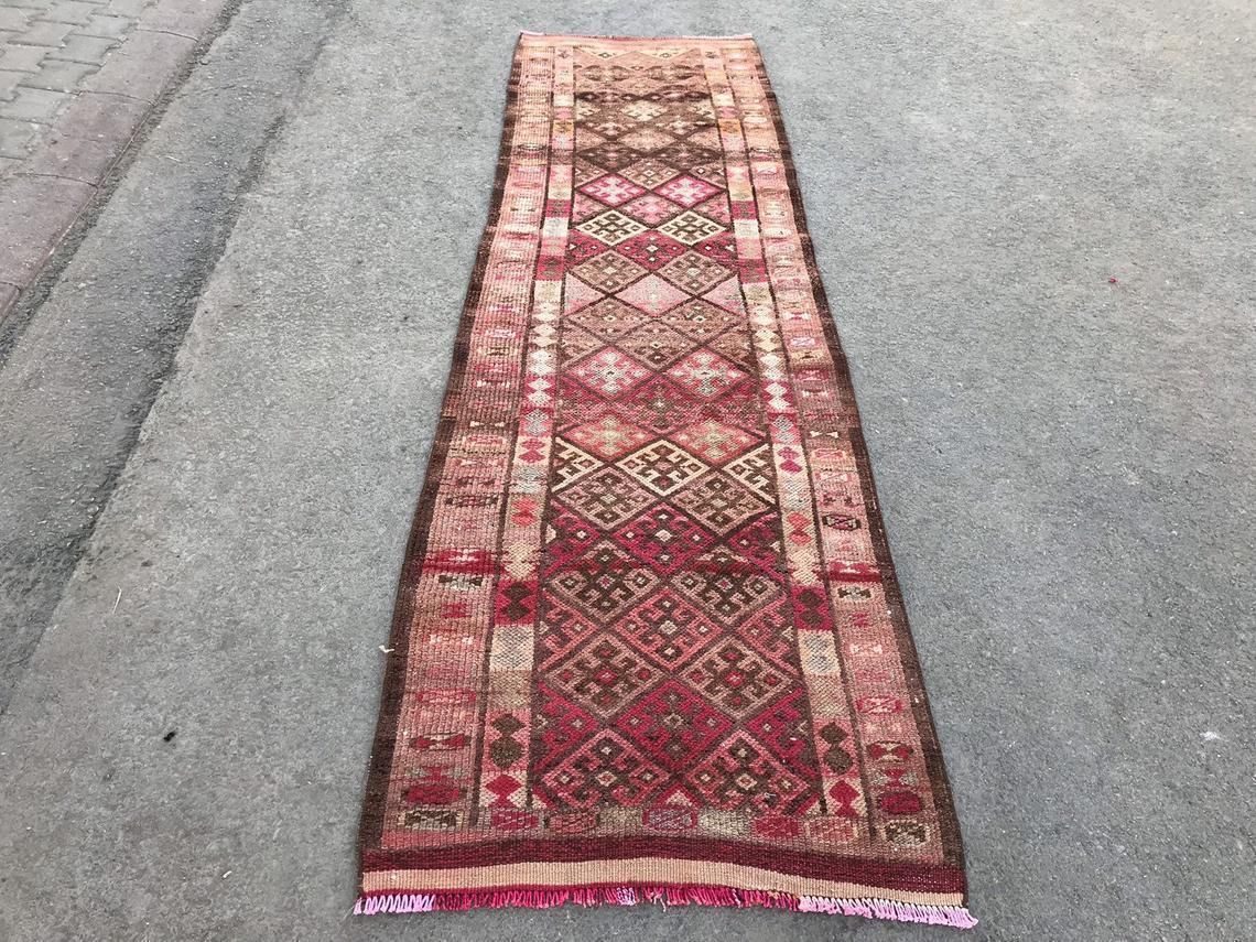 Runner Rug,Pastel Runner,Oushak Runner,Wool Rug,Home Decor,Anatolian Runner,Turkish Rug,Bohemian Rug,Area Rug,Carpet Rug,Turkish Runner Rug, photo 473.0