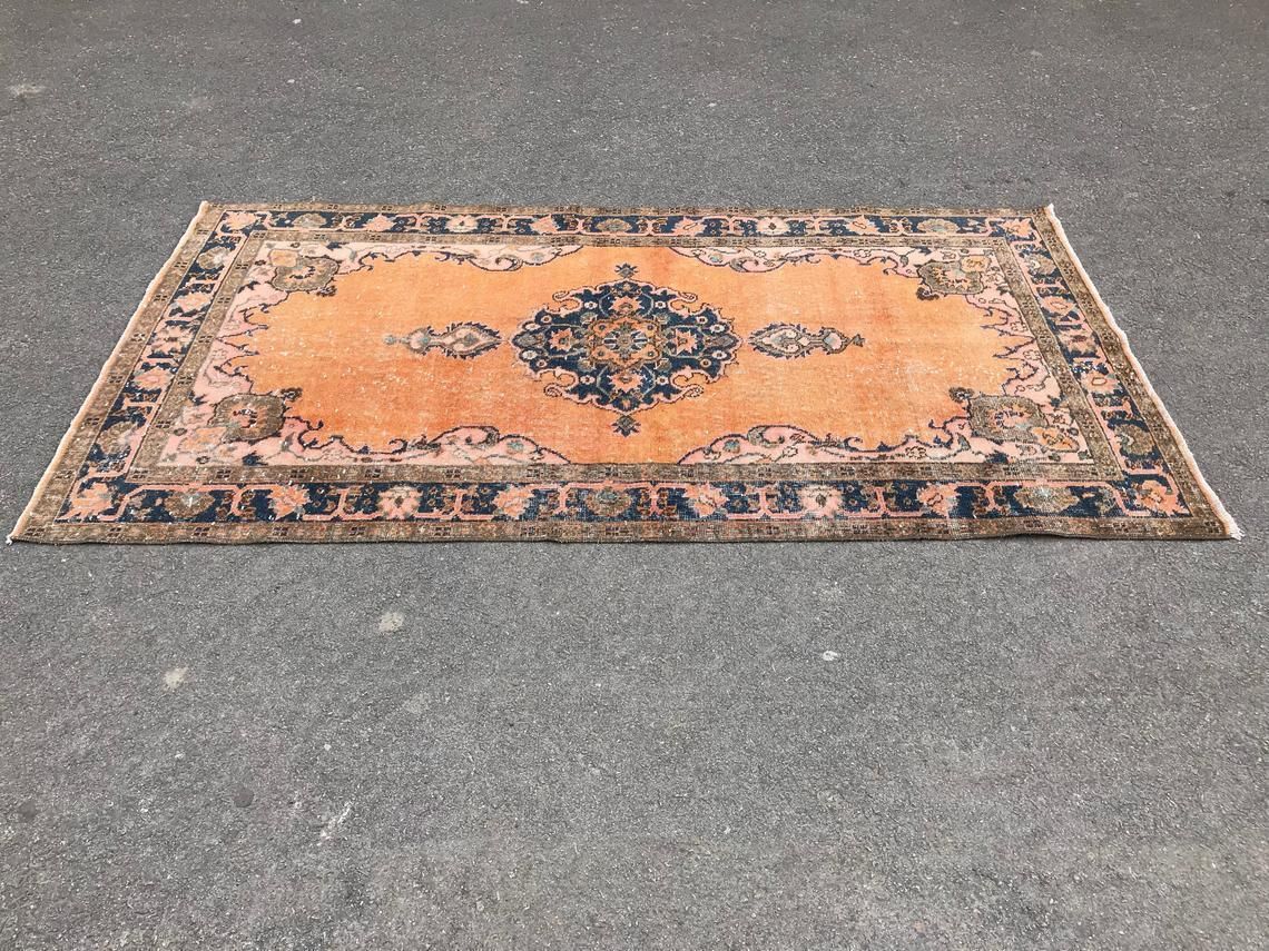 Decorative Carpet,Anatolian Oushak Rug,Handwoven Pastel Turkish Wool Carpet photo Textiles