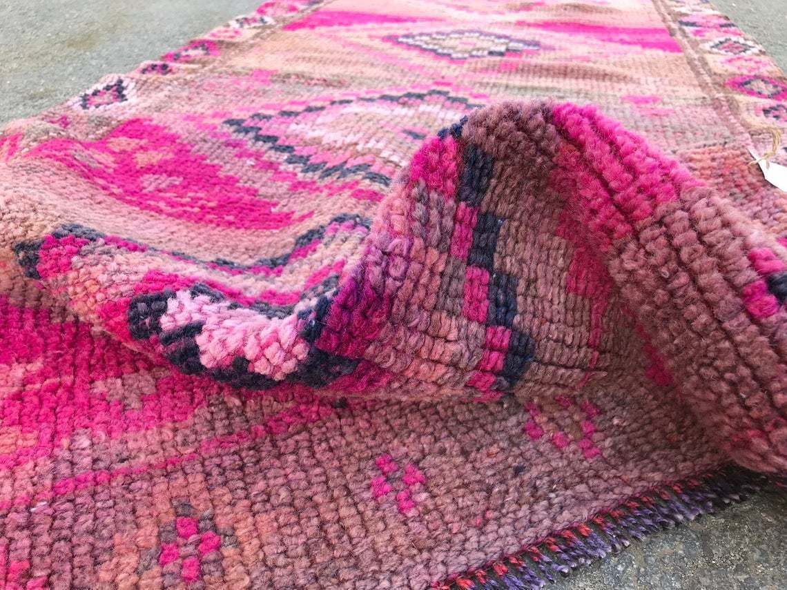 photo furniture Turkish Pink 6'6x2'9 Ft,Runner Rug,Runner Rug,Oushak Runner,Wool Rug,Home Decor,Anatolian Runner,Turkish Rug,Bohemian Rug,Area Rug,Special