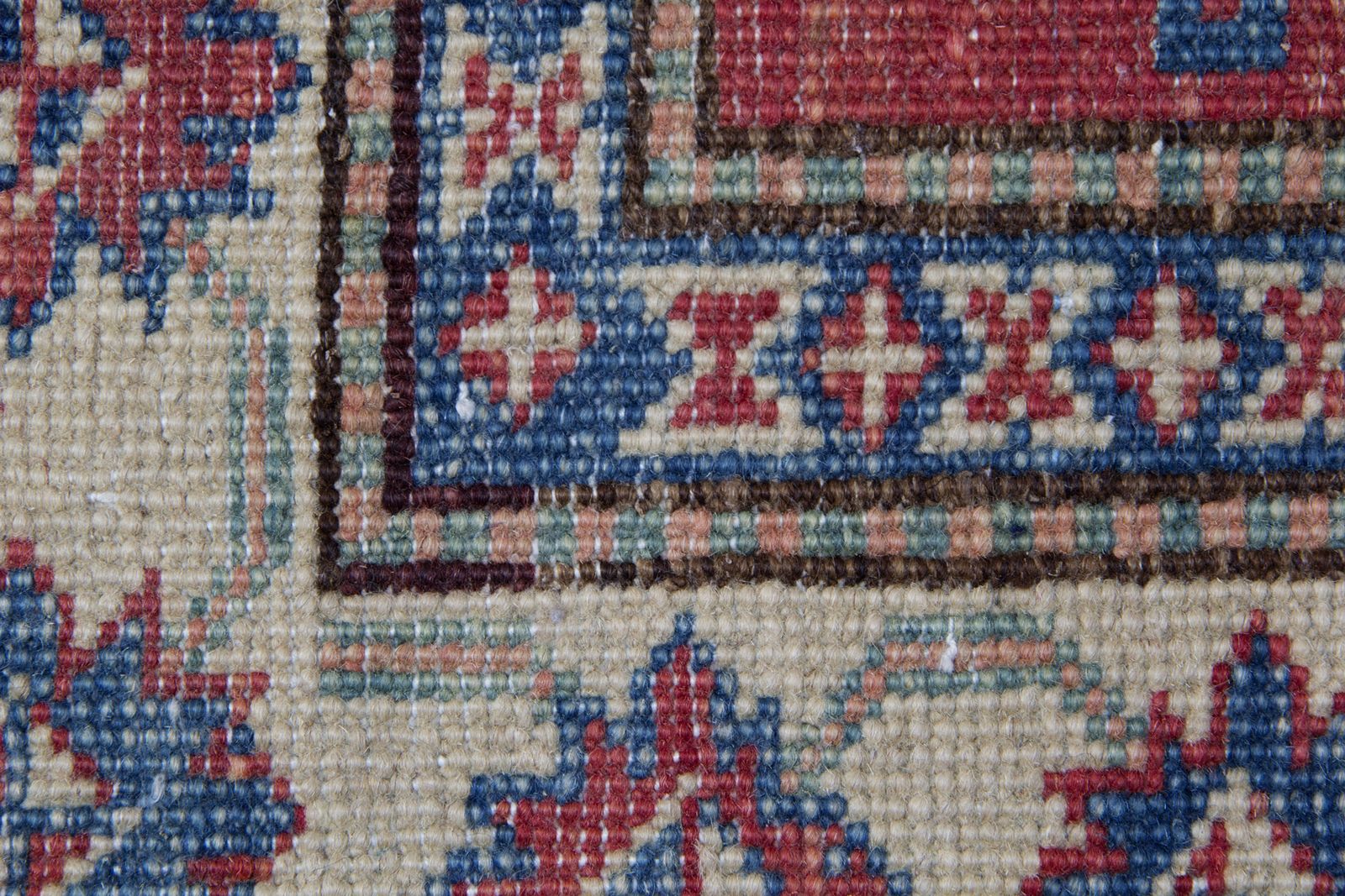 Small Handmade Carpet Wool Geometric Kazak Rugs, Traditional Area Rug  96x140cm photo for sale