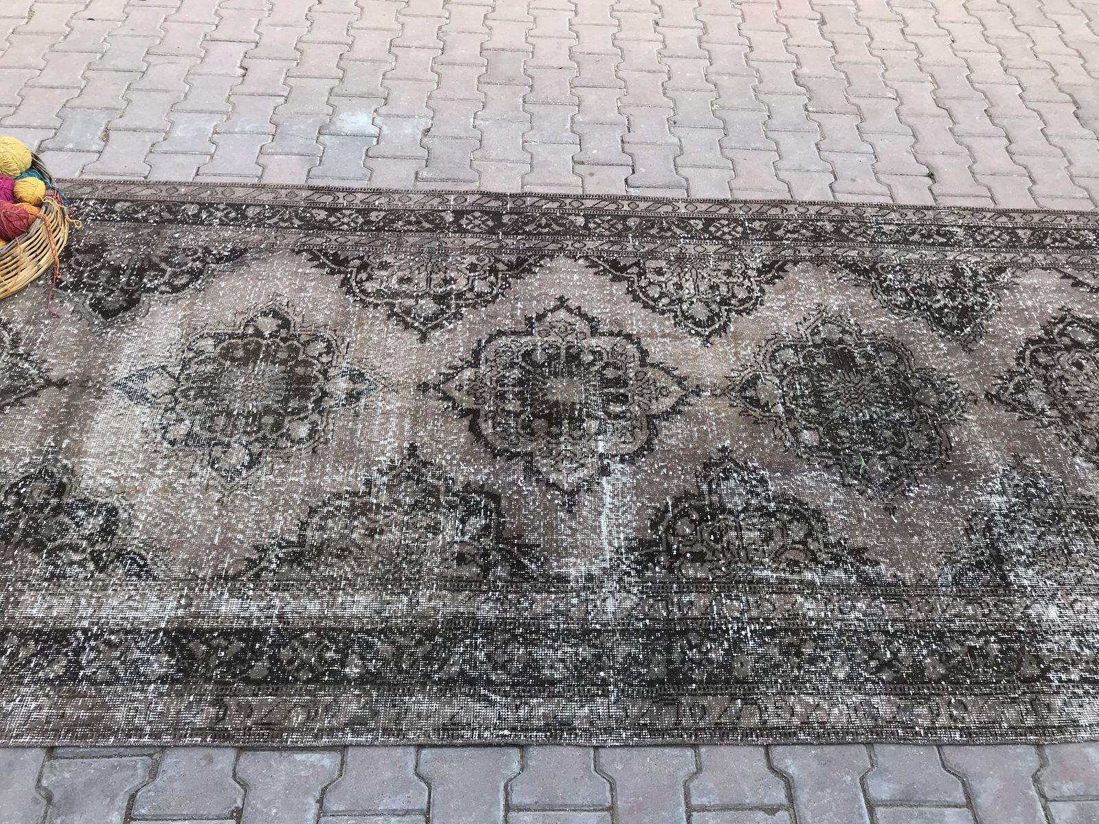 Turkish Rug,Wide Runner,Black Runner Rug,Anatolian Runner Rug,Decorative Rug,Oushak Rug,Bohemian Rug,Wool Rug,Area Rug,Runner Rug,Rugs photo vinterior