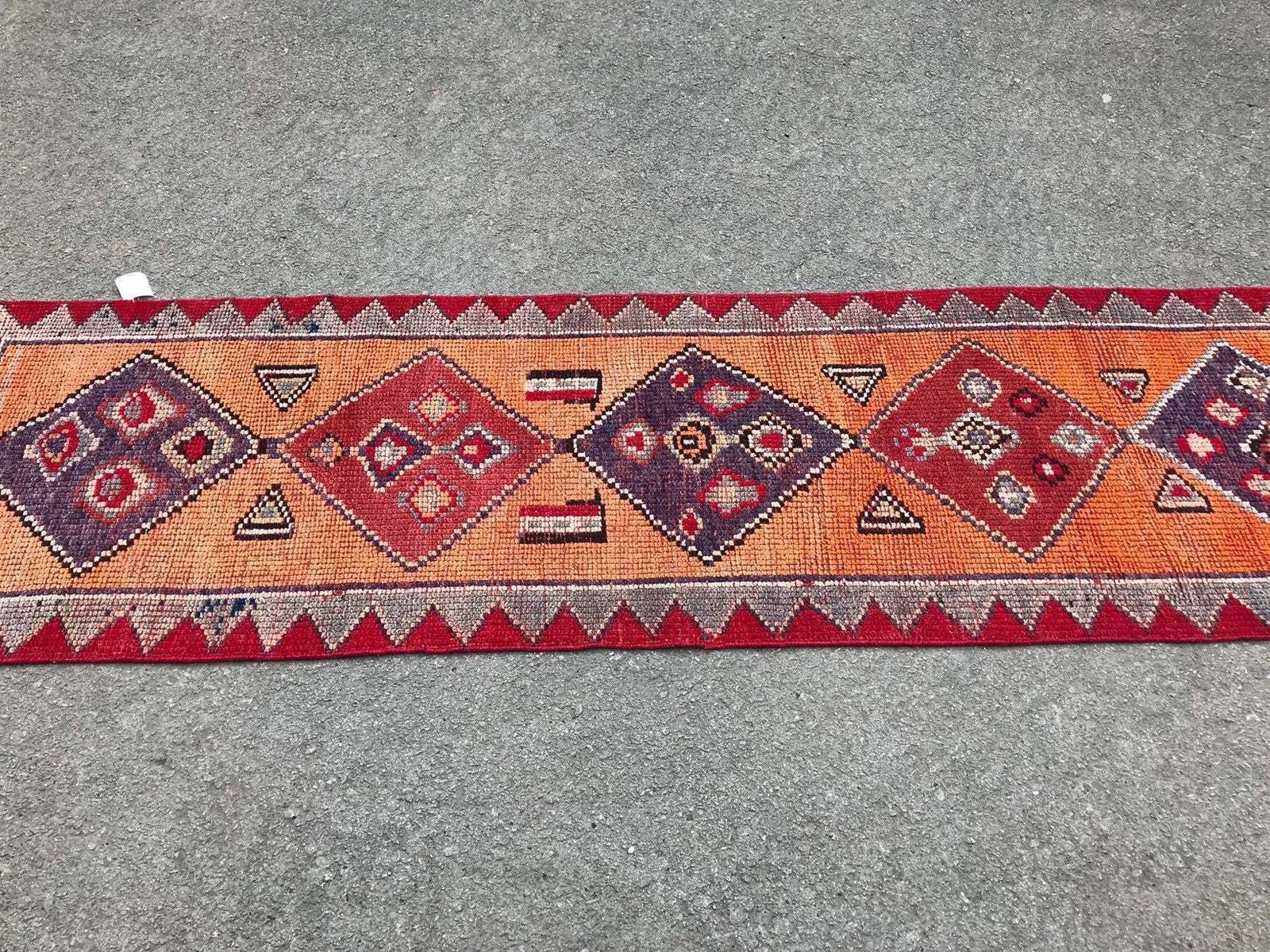 Runner Rug,Turkish Runner,Oushak Runner,Wool Rug,Home Decor,Anatolian Runner,Turkish Rug,Bohemian Rug,Area Rug,Carpet Rug,Turkish Runnerrug photo 351.0