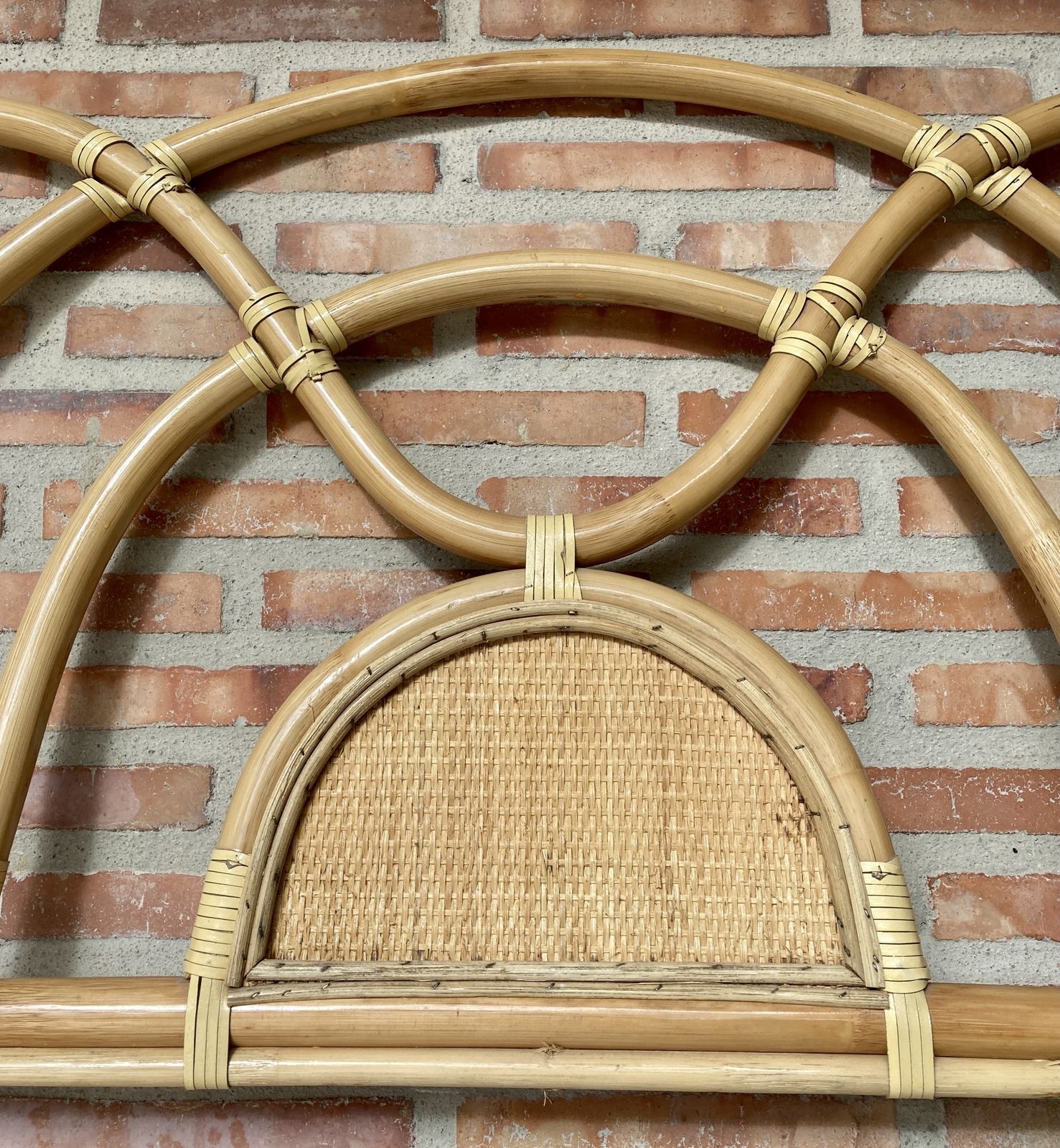 Mid Century Bamboo And Rattan Single Headboard Bed photo Furniture