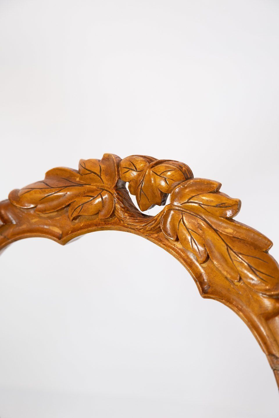 Set Of Six Rococo Dining Chairs Of Light Mahogany And Patterned Fabric From Around The Year 1760. photo vinterior
