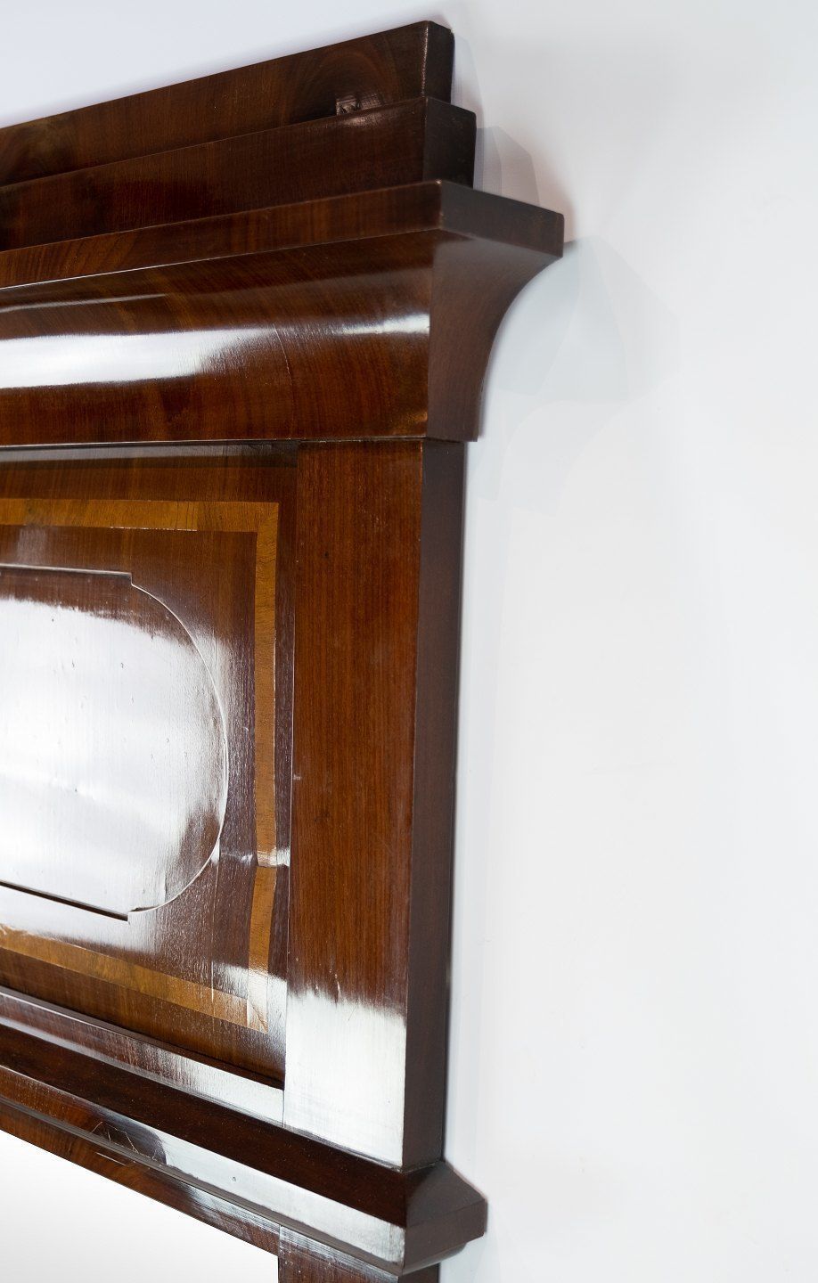 Mahogany Mirror With Marquetry From The 1840s. photo 960.0