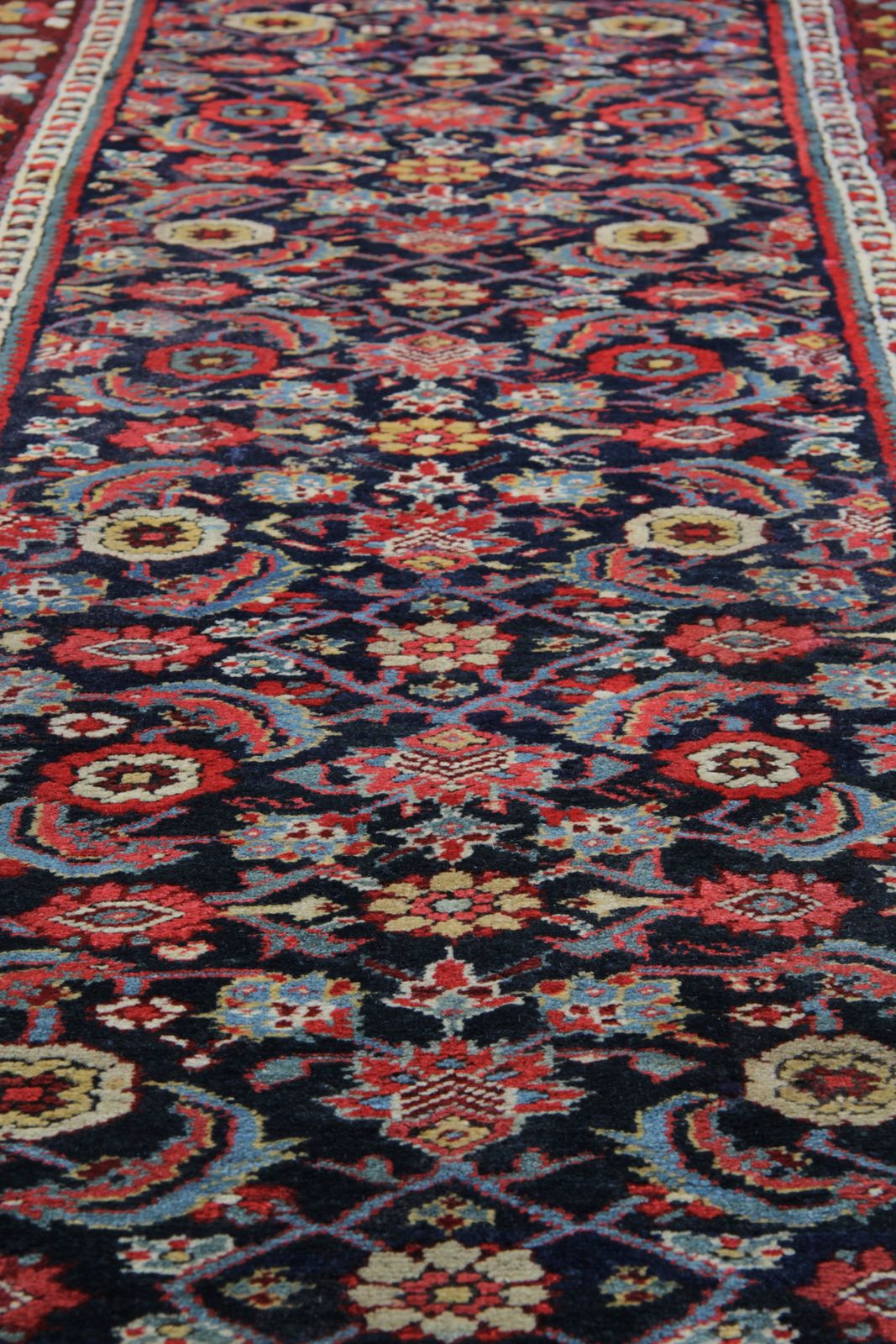 Hand Made Antique Caucasian Karabagh Runner Rug 92x500cm photo Textiles